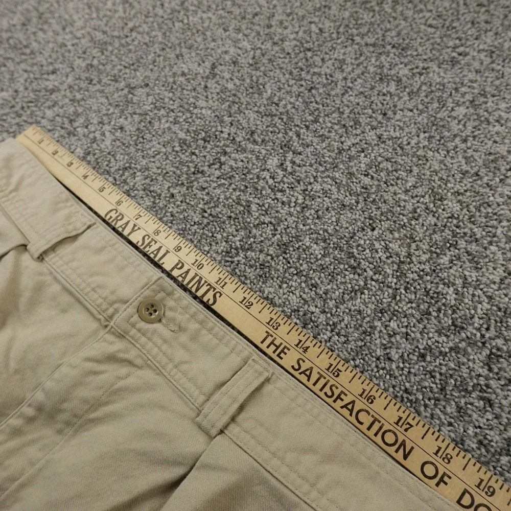 VTG Ralph Lauren Shorts Mens 38 Brown Beige Chino Polo Sport Pleated Dad 90s Y2K